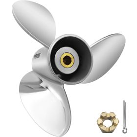VEVOR Outboard Propeller, Replace for OEM 3860709, 3-Blade 14.5" x 21" Pitch Steel Boat Propeller, Compatible with Volvo Penta SX Drive All Model